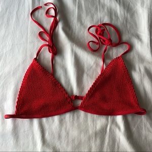 Red bikini top